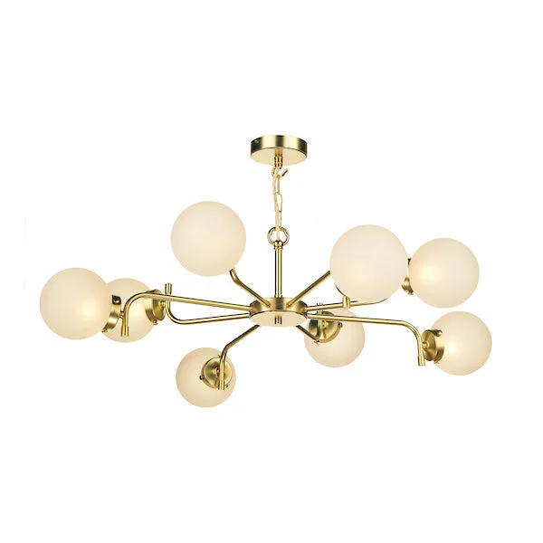 Victorian - Inspired Chandeliers with Ornate DetailsVictorian - Inspired Chandeliers with Ornate DetailsDavid Hunt Jazz 8 Light Solid Brass Chandelier Pendant
