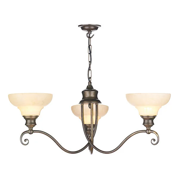 Ceiling - Mounted Chandeliers for Standard CeilingsCeiling - Mounted Chandeliers for Standard CeilingsDavid Hunt Stratford 3LT Pendant Aged Brass & Glass