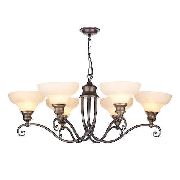 Incandescent Chandeliers for a Warm and Traditional GlowIncandescent Chandeliers for a Warm and Traditional GlowDavid Hunt Stratford 6LT Pendant Aged Brass & Glass