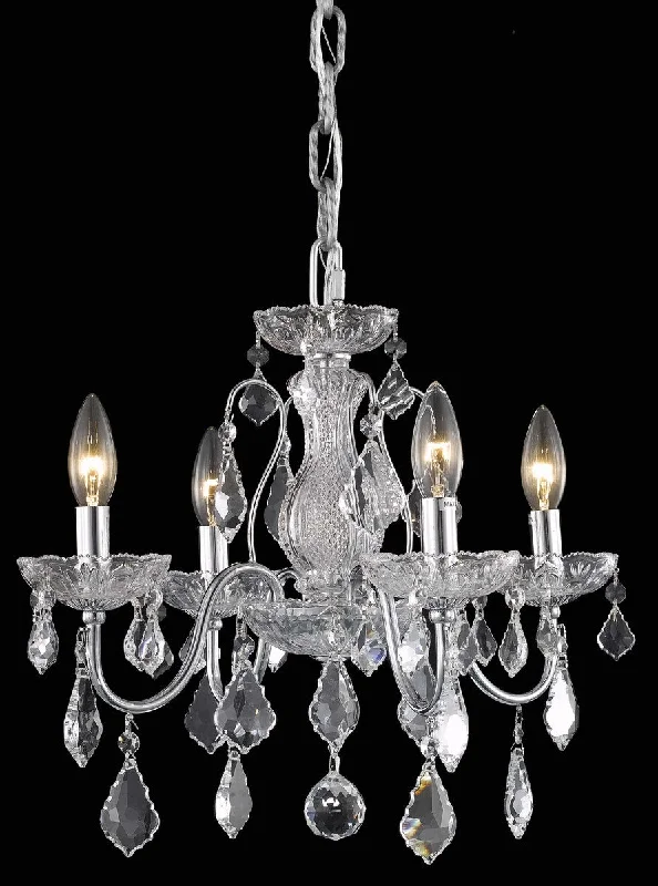 Chandeliers with Metal Frames in Silver FinishChandeliers with Metal Frames in Silver FinishCalista Four Light Pendant