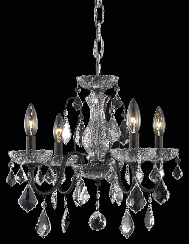 Chandeliers with Metal Frames in Black FinishChandeliers with Metal Frames in Black FinishCalista Four Light Pendant