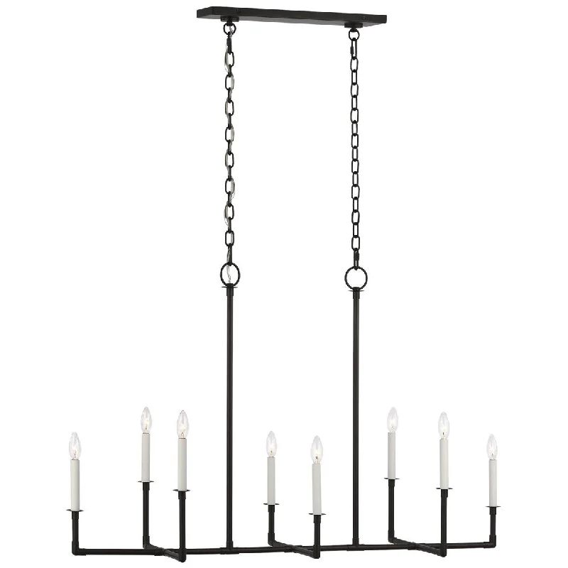 Chandeliers with Candle - Style Bulbs for a Classic AestheticChandeliers with Candle - Style Bulbs for a Classic AestheticFeiss Bayview Linear Chandelier