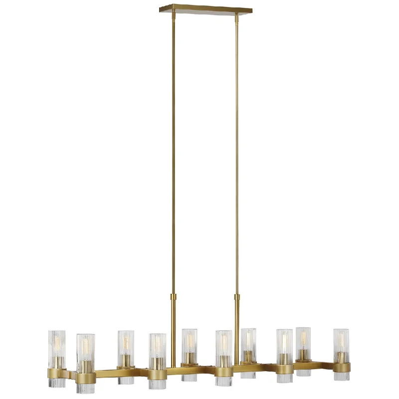 Chandeliers with Candle - Style Bulbs for a Classic AestheticChandeliers with Candle - Style Bulbs for a Classic AestheticFeiss Geneva Linear Chandelier