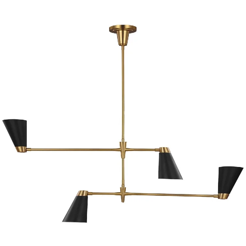 Chandeliers with Metal Frames in Black FinishChandeliers with Metal Frames in Black FinishFeiss Signoret Medium Chandelier