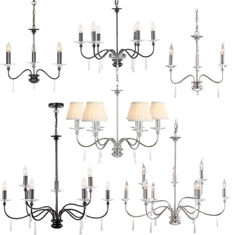 Industrial Iron Chandeliers for Loft - Inspired SpacesIndustrial Iron Chandeliers for Loft - Inspired SpacesFinsbury Park 3Lt/6Lt/9Lt Chandelier E14 in Old Bronze and Polished Nickel Elstead Lighting - ELS.FP3,ELS.FP6,ELS.FP9