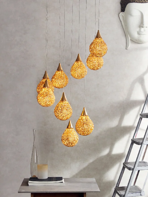 Chandeliers with Sputnik - Style Design for a Futuristic VibeChandeliers with Sputnik - Style Design for a Futuristic VibeGolden Drop LED 9-Light Cluster Chandelier