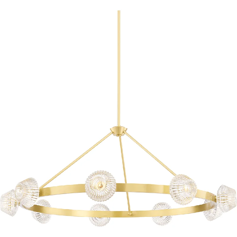 Chandeliers with Metal Frames in Bronze FinishChandeliers with Metal Frames in Bronze FinishBarclay 9 Light Chandelier