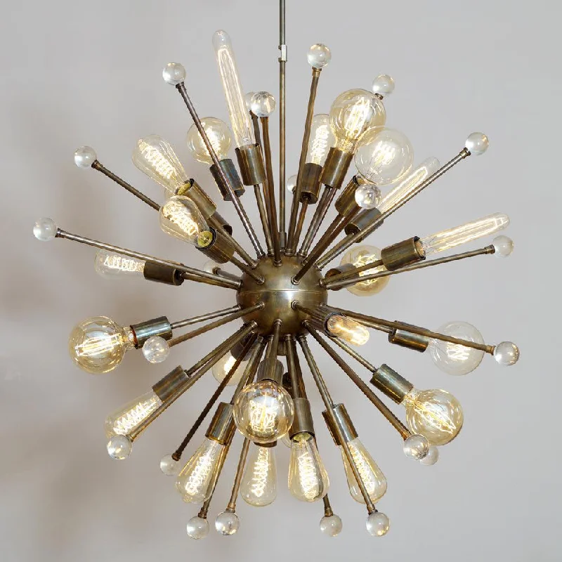 Traditional Brass Chandeliers for Classic InteriorsTraditional Brass Chandeliers for Classic InteriorsITALIAN STARBURST BRASS CHANDELIER 34"