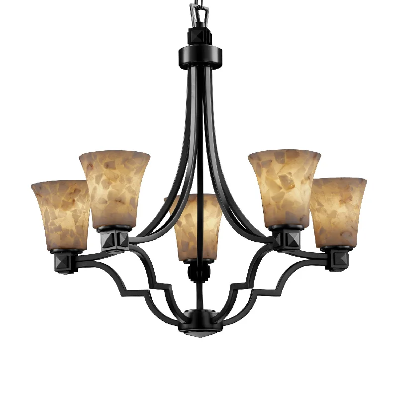 Chandeliers with Murano Glass for a High - End Artistic TouchChandeliers with Murano Glass for a High - End Artistic TouchJustice Designs Alabaster Rocks! ALR-8500-20-DBRZ Chandelier Light - Dark Bronze