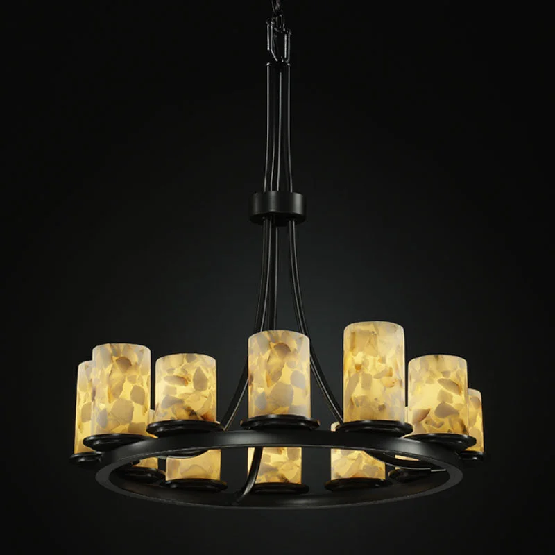 Chandeliers with Venetian Glass for a Luxurious LookChandeliers with Venetian Glass for a Luxurious LookJustice Designs Alabaster Rocks! ALR-8763-10-MBLK Chandelier Light - Matte Black