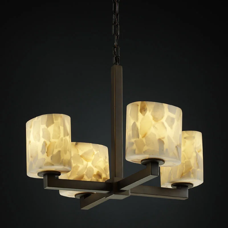 Chandeliers with Frosted Glass for a Softer Light DiffusionChandeliers with Frosted Glass for a Softer Light DiffusionJustice Designs Alabaster Rocks! ALR-8829-30-DBRZ Chandelier Light - Dark Bronze