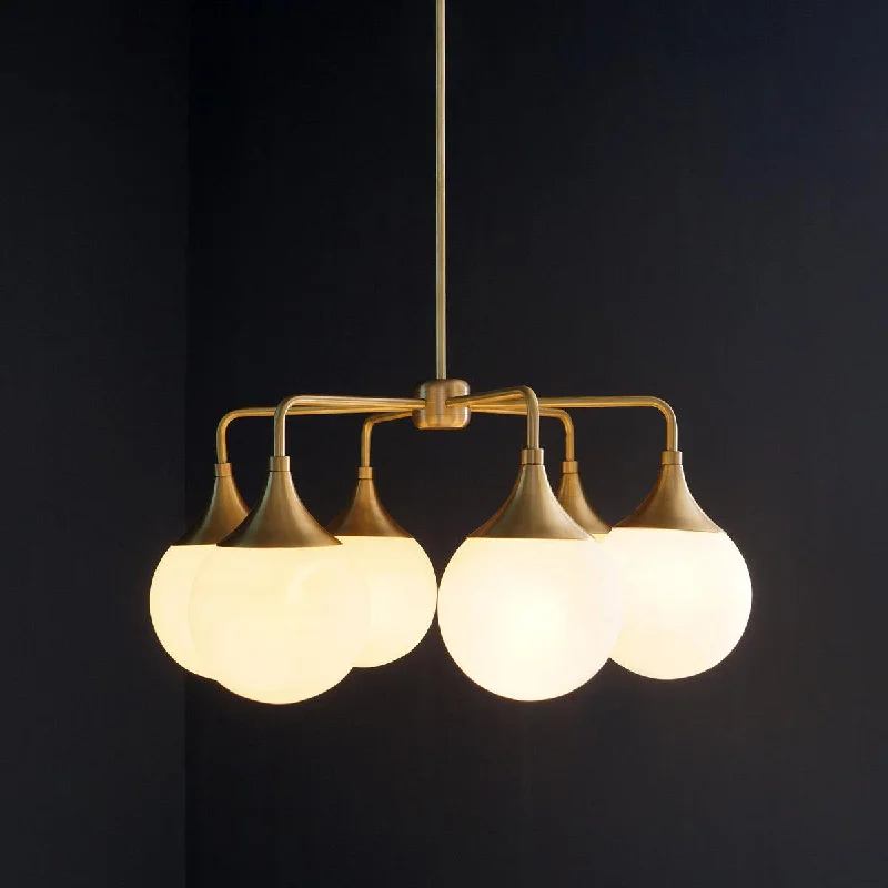Industrial Iron Chandeliers for Loft - Inspired SpacesIndustrial Iron Chandeliers for Loft - Inspired SpacesModern Brass 6 Bulbs Glass Globe Trumpet Chandelier