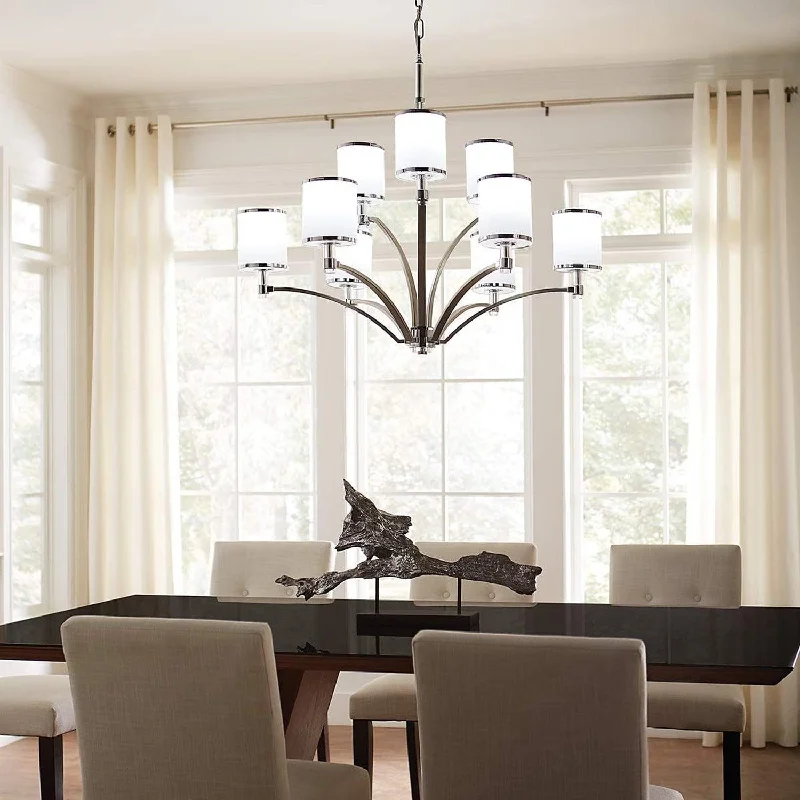 Chandeliers with Sputnik - Style Design for a Futuristic VibeChandeliers with Sputnik - Style Design for a Futuristic VibeProspect Park 5Lt/9Lt Chandelier E27 in Satin Nickel / Chrome Elstead Lighting - ELS.FE-PROSPECT-PARK