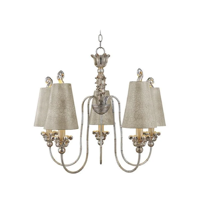 Chandeliers with Dimmable Lights for Ambiance ControlChandeliers with Dimmable Lights for Ambiance ControlRemi 5lt Chandelier E27 in Gold and Silver Finish Elstead Lighting - ELS.FB-REMI5