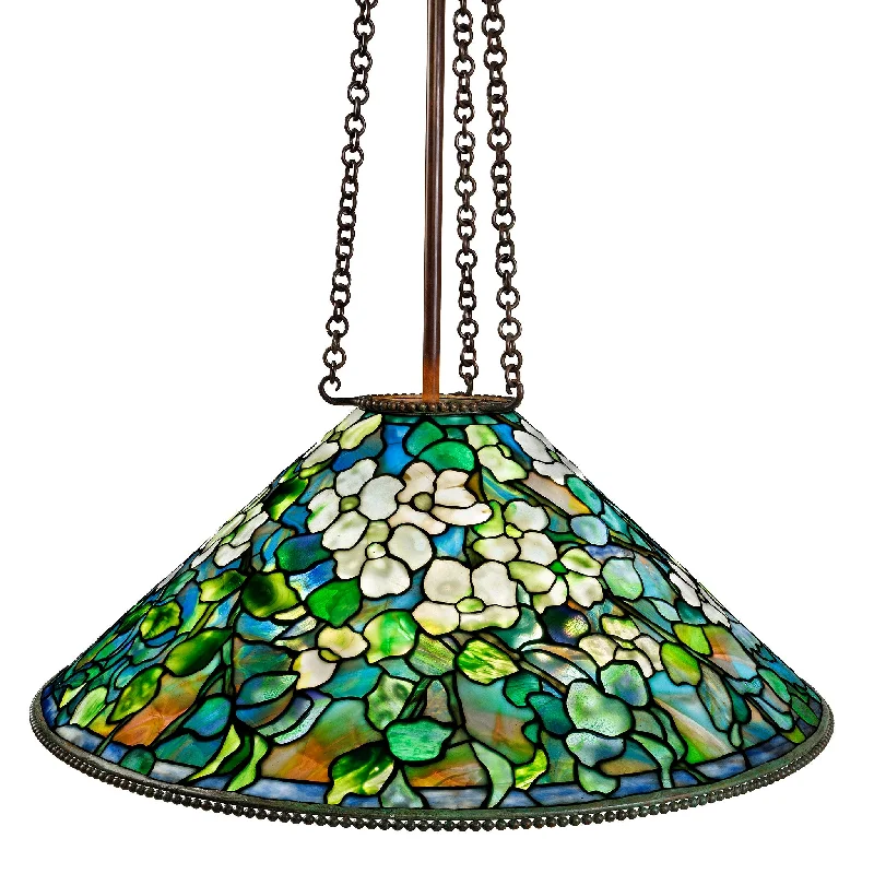 Chandeliers with Metal Frames in Gold FinishChandeliers with Metal Frames in Gold FinishTiffany Studios New York "Dogwood" Chandelier