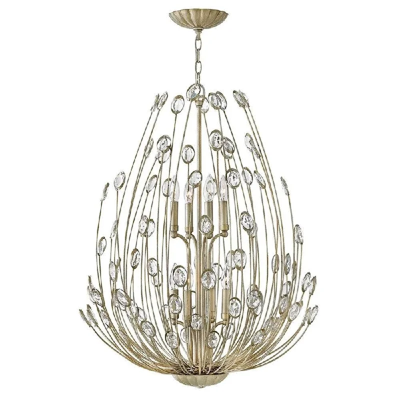 Bohemian - Style Beaded Chandeliers for Eclectic DecorBohemian - Style Beaded Chandeliers for Eclectic DecorTulah 8Lt Chandelier 2-Tier in Silver Leaf Bohemian - Style Beaded Chandeliers for Eclectic DecorBohemian - Style Beaded Chandeliers for Eclectic DecorTulah 8Lt Chandelier 2-Tier in Silver Leaf