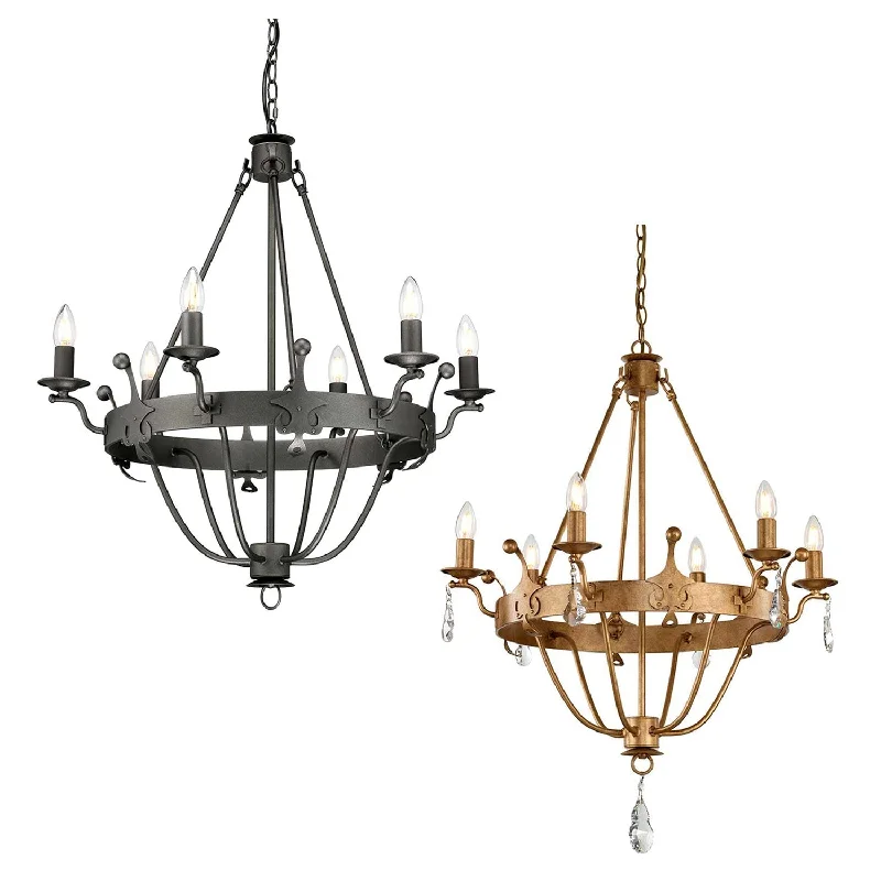 French Country Chandeliers with a Romantic AuraFrench Country Chandeliers with a Romantic AuraWindsor 6Lt Chandelier E14 in Gold Patina or Graphite French Country Chandeliers with a Romantic AuraFrench Country Chandeliers with a Romantic AuraWindsor 6Lt Chandelier E14 in Gold Patina or Graphite