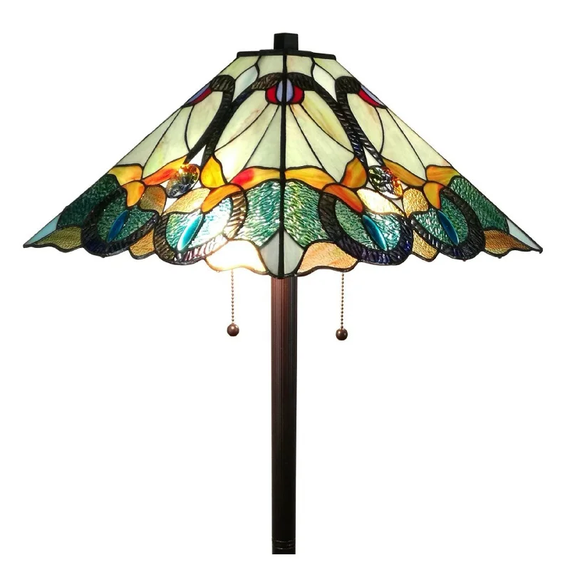 Smart Floor Lamp with Voice Control and Bluetooth ConnectivitySmart Floor Lamp with Voice Control and Bluetooth ConnectivityAmora Lighting AM255FL17 Tiffany Style Mission Floor Lamp 63" High
