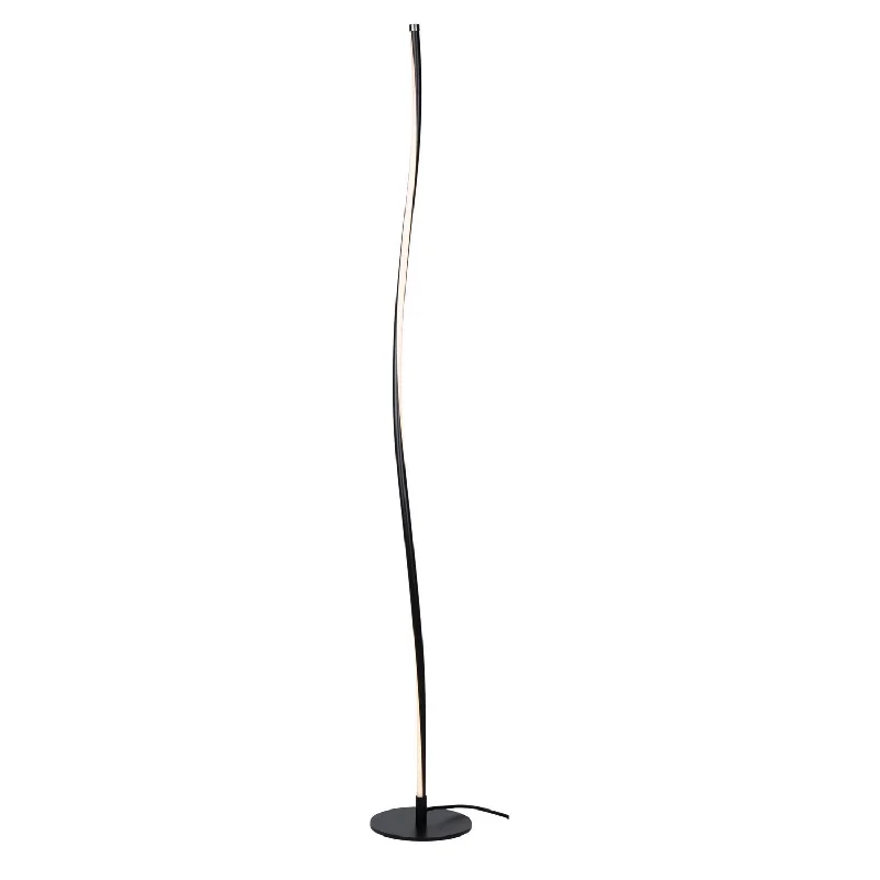 Glass Floor Lamp with Frosted Shades for Soft Diffused LightGlass Floor Lamp with Frosted Shades for Soft Diffused LightArtcraft Lighting AC7588BK Cortina Led Floor Lamp Lamp Black