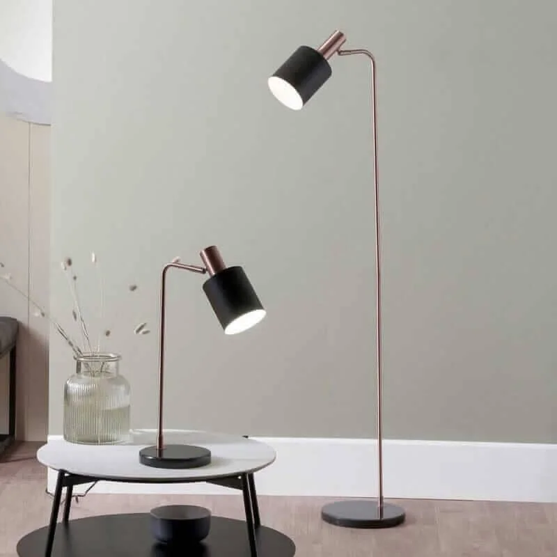 Wood Floor Lamp with Natural Grain for a Warm and Organic FeelWood Floor Lamp with Natural Grain for a Warm and Organic FeelBlack & Copper Task Floor Lamp Wood Floor Lamp with Natural Grain for a Warm and Organic FeelWood Floor Lamp with Natural Grain for a Warm and Organic FeelBlack & Copper Task Floor Lamp