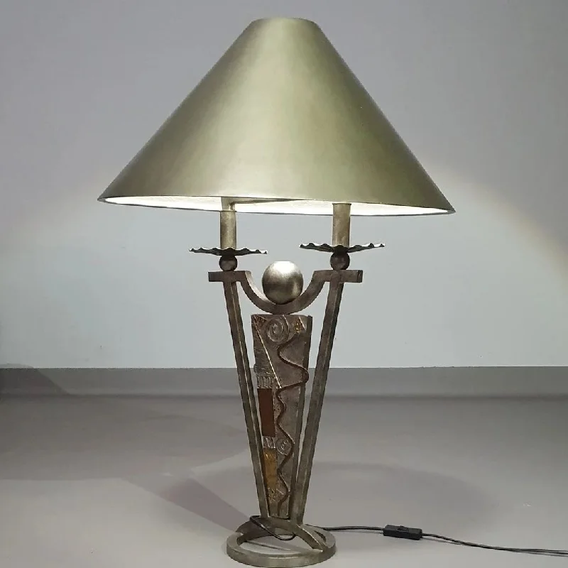 Bohemian Inspired Floor Lamp for Eclectic Home DecorBohemian Inspired Floor Lamp for Eclectic Home DecorBrutalist lamp / metal shade
Height 77
Width 53 cm Bohemian Inspired Floor Lamp for Eclectic Home DecorBohemian Inspired Floor Lamp for Eclectic Home DecorBrutalist lamp / metal shade
Height 77
Width 53 cm