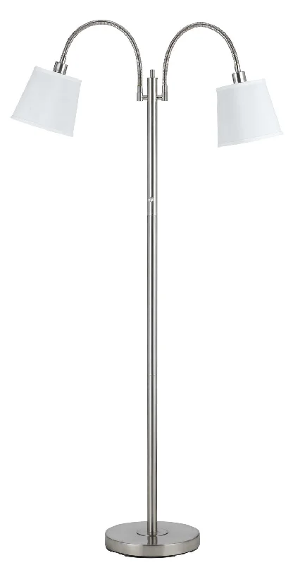 Glass Floor Lamp with Frosted Shades for Soft Diffused LightGlass Floor Lamp with Frosted Shades for Soft Diffused LightCal Lighting BO-2444FL-BS Gail Two Light Floor Lamp Lamp Pewter, Nickel, Silver Glass Floor Lamp with Frosted Shades for Soft Diffused LightGlass Floor Lamp with Frosted Shades for Soft Diffused LightCal Lighting BO-2444FL-BS Gail Two Light Floor Lamp Lamp Pewter, Nickel, Silver