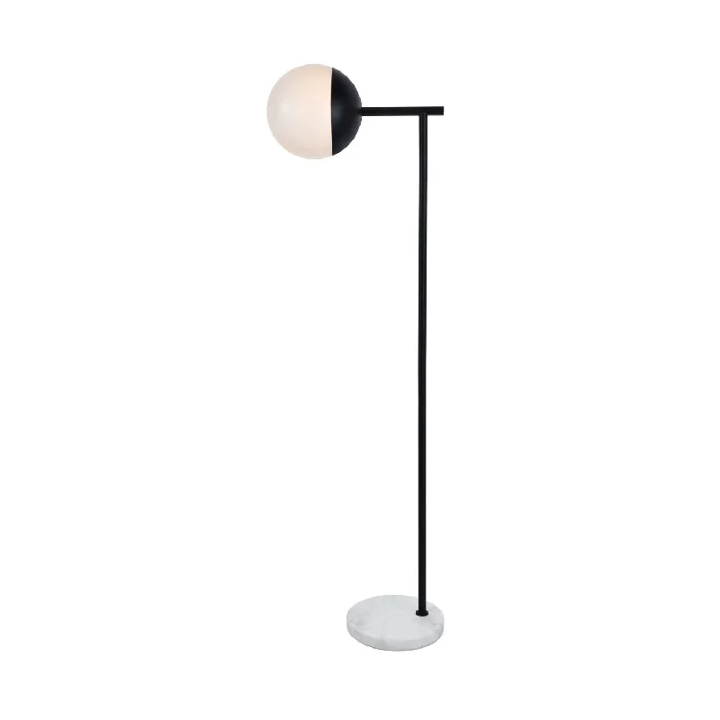 Bohemian Inspired Floor Lamp for Eclectic Home DecorBohemian Inspired Floor Lamp for Eclectic Home DecorElegant Lighting LD6098BK Eclipse Lamp Black And Frosted White