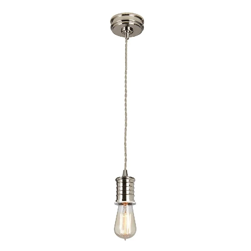 Wood Floor Lamp with Natural Grain for a Warm and Organic FeelWood Floor Lamp with Natural Grain for a Warm and Organic FeelElstead Douille 1 Light Polished Nickel Ceiling Pendant Light