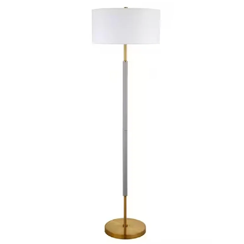 Metal Floor Lamp with a Matte Black Finish for a Sleek LookMetal Floor Lamp with a Matte Black Finish for a Sleek LookGray and Brass 2-Bulb Floor Lamp Bright Illumination - 17" x 61" Metal Floor Lamp with a Matte Black Finish for a Sleek LookMetal Floor Lamp with a Matte Black Finish for a Sleek LookGray and Brass 2-Bulb Floor Lamp Bright Illumination - 17" x 61"