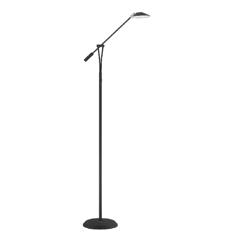 USB Charging Port Floor Lamp for Convenient Device ChargingUSB Charging Port Floor Lamp for Convenient Device ChargingKendal Lighting FL5015-BLK/SN Lahoya Led Floor Lamp Lamp Two-Tone USB Charging Port Floor Lamp for Convenient Device ChargingUSB Charging Port Floor Lamp for Convenient Device ChargingKendal Lighting FL5015-BLK/SN Lahoya Led Floor Lamp Lamp Two-Tone