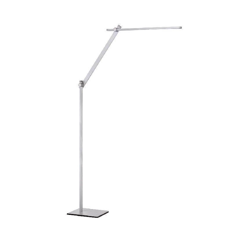 USB Charging Port Floor Lamp for Convenient Device ChargingUSB Charging Port Floor Lamp for Convenient Device ChargingKendal Lighting FL5017-AL Axoir Led Floor Lamp Lamp Pewter, Nickel, Silver