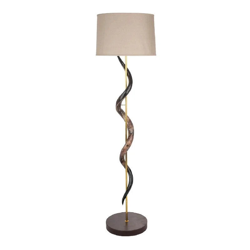 Metal Floor Lamp with a Matte Black Finish for a Sleek LookMetal Floor Lamp with a Matte Black Finish for a Sleek LookPolished Kudu Horn Single Twist Floor Lamp