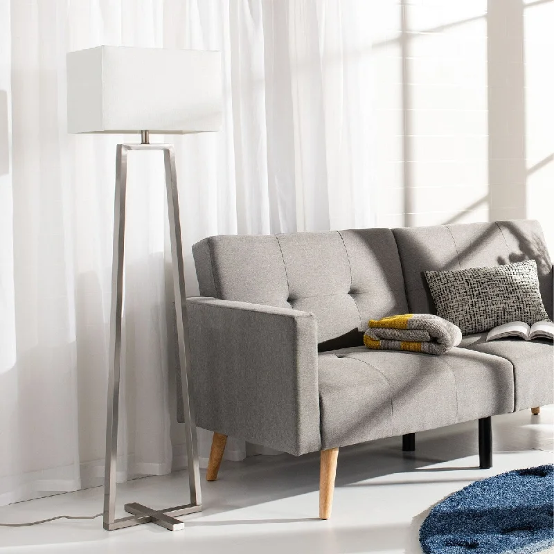 Metal Floor Lamp with a Matte Black Finish for a Sleek LookMetal Floor Lamp with a Matte Black Finish for a Sleek LookSAFAVIEH Lighting Dyan 60-inch Nickel Floor Lamp - 16"x11"x60" - 16Wx11Dx60H Metal Floor Lamp with a Matte Black Finish for a Sleek LookMetal Floor Lamp with a Matte Black Finish for a Sleek LookSAFAVIEH Lighting Dyan 60-inch Nickel Floor Lamp - 16"x11"x60" - 16Wx11Dx60H