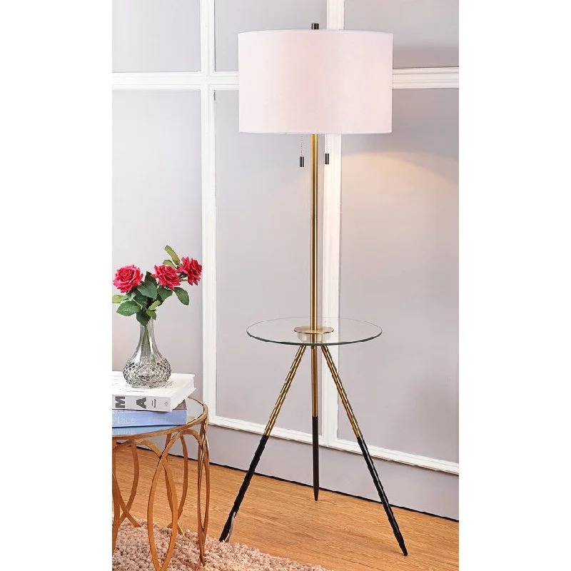 Glass Floor Lamp with Frosted Shades for Soft Diffused LightGlass Floor Lamp with Frosted Shades for Soft Diffused LightSAFAVIEH Lighting Selvinaz 61-inch Gold/ Black Side Table Led Floor Lamp - 17.5" x 17.5" x 61" - Brass Gold/Black - 18Wx18Dx61H Glass Floor Lamp with Frosted Shades for Soft Diffused LightGlass Floor Lamp with Frosted Shades for Soft Diffused LightSAFAVIEH Lighting Selvinaz 61-inch Gold/ Black Side Table Led Floor Lamp - 17.5" x 17.5" x 61" - Brass Gold/Black - 18Wx18Dx61H