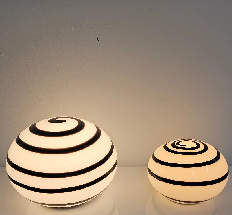 Fabric Floor Lamp with a Linen Shade for a Relaxed AestheticFabric Floor Lamp with a Linen Shade for a Relaxed AestheticVintage glass Ilu di Vetro swirl zebra lamps