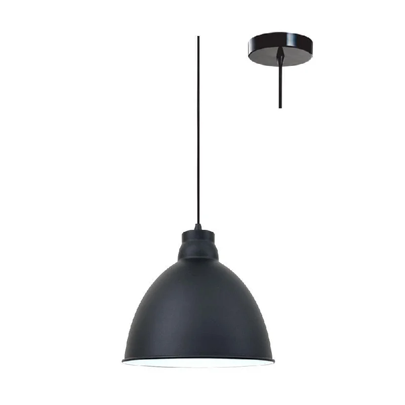 Industrial Style Ceiling Lights with Exposed Bulbs and Metal CagesIndustrial Style Ceiling Lights with Exposed Bulbs and Metal Cages230V Interior Archie Pendant 265Ø x 255Hmm - BLACK