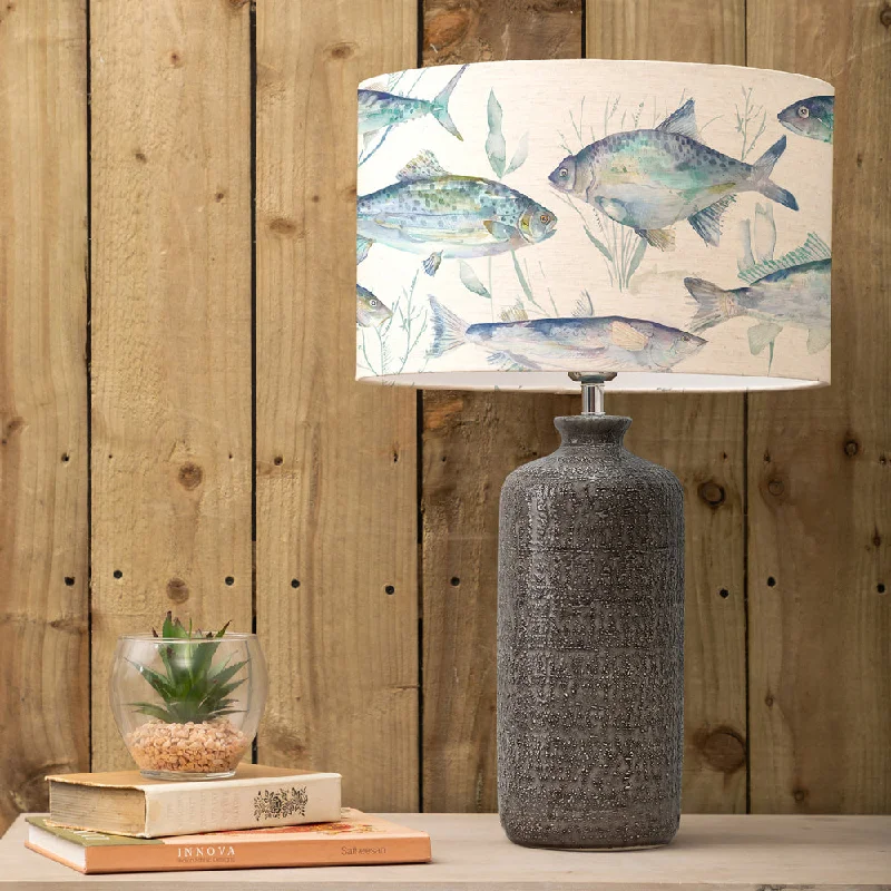 wooden table lamps with natural grain for a warm and organic feelwooden table lamps with natural grain for a warm and organic feelIves Waters Eva & Inopia Complete Table Lamp Grey/Marine