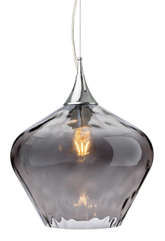 Scandinavian Style Ceiling Lights with Light Wood AccentsScandinavian Style Ceiling Lights with Light Wood AccentsTitan Pendant Chrome with Smoked Glass