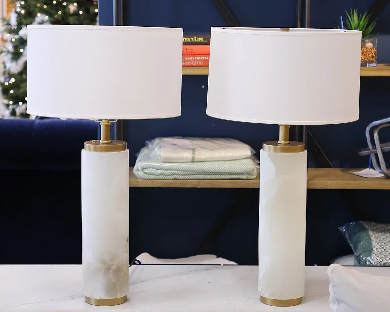 glass table lamps with a frosted surface for soft light diffusionglass table lamps with a frosted surface for soft light diffusionPair of Cylindrical Stone Column Table Lamps with Burnished Brass Trim glass table lamps with a frosted surface for soft light diffusionglass table lamps with a frosted surface for soft light diffusionPair of Cylindrical Stone Column Table Lamps with Burnished Brass Trim