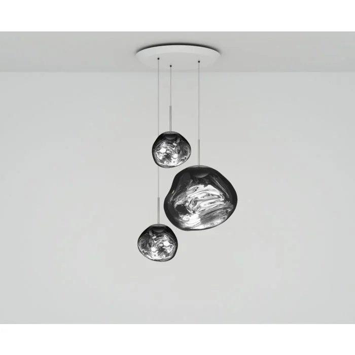 Art Deco Ceiling Lights with Geometric Patterns and Metallic FinishesArt Deco Ceiling Lights with Geometric Patterns and Metallic FinishesTom Dixon Melt LED Trio Cluster Chrome
