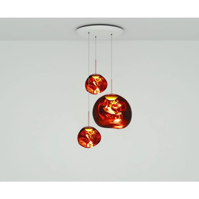 Retro Ceiling Lights Inspired by the 1950s and 1960s DesignRetro Ceiling Lights Inspired by the 1950s and 1960s DesignTom Dixon Melt LED Trio Cluster Copper