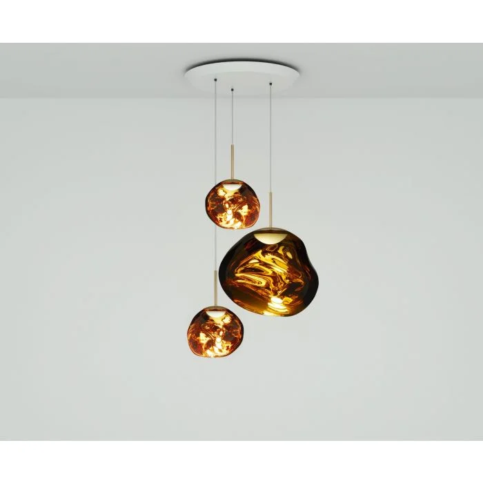 Moroccan Ceiling Lights with Colorful Stained Glass and Geometric CarvingsMoroccan Ceiling Lights with Colorful Stained Glass and Geometric CarvingsTom Dixon Melt LED Trio Cluster Gold