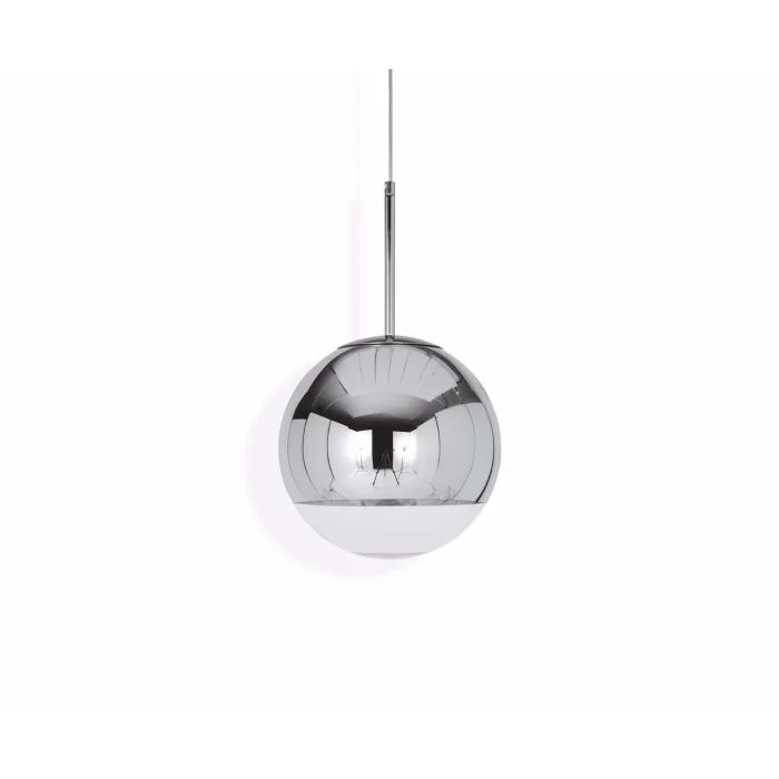 Industrial Style Ceiling Lights with Exposed Bulbs and Metal CagesIndustrial Style Ceiling Lights with Exposed Bulbs and Metal CagesTom Dixon Mirror Ball Pendant Chrome 25cm
