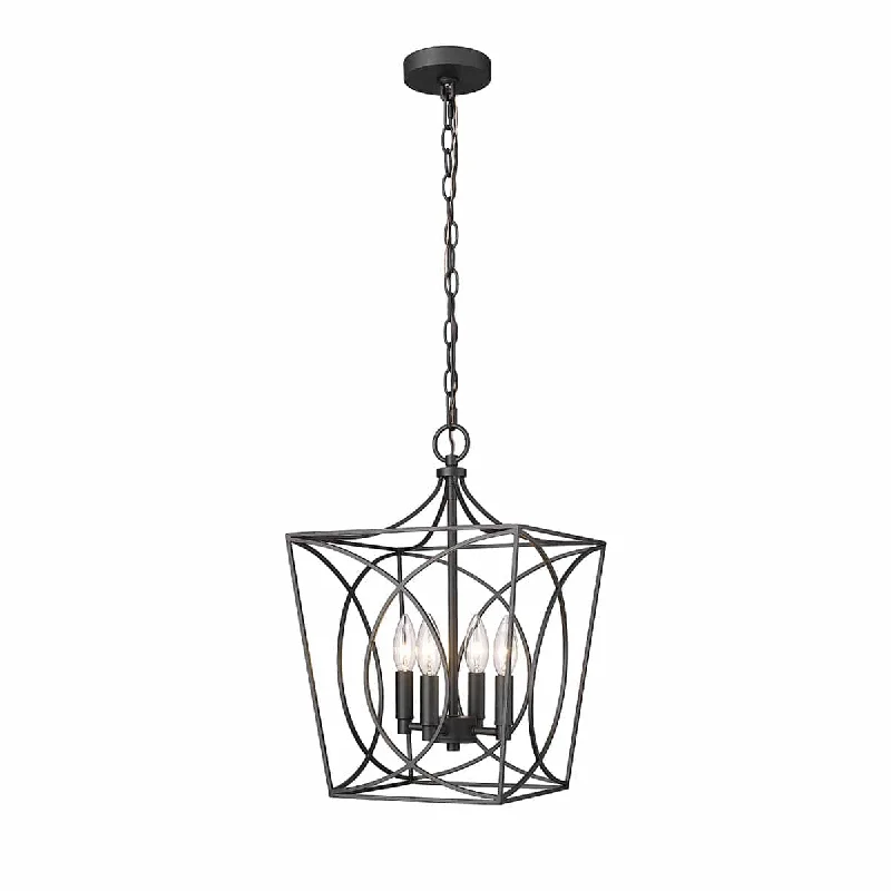 Chinese - Style Ceiling Lights with Red Lantern - Inspired DesignsChinese - Style Ceiling Lights with Red Lantern - Inspired DesignsTracy Pendant - Matte Black -12in. Diameter - E26 Medium Base