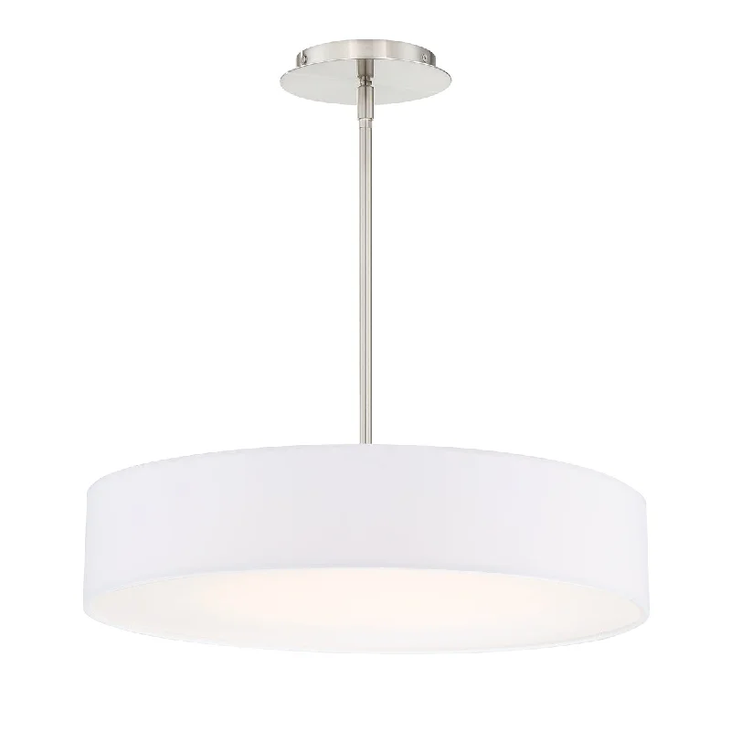 Japanese - Inspired Ceiling Lights with Shoji - Screen - like DiffusersJapanese - Inspired Ceiling Lights with Shoji - Screen - like DiffusersWAC Manhattan PD-13720-BN Pendant Light - Brushed Nickel